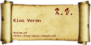 Kiss Veron névjegykártya